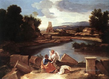  Poussin Art - St Matthew and the angel classical painter Nicolas Poussin